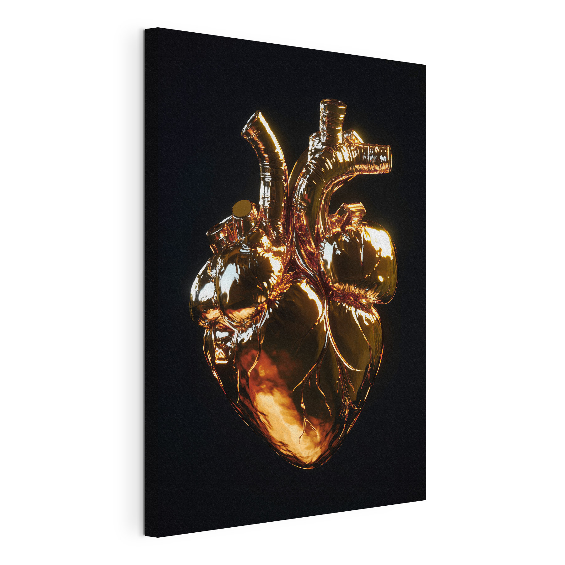 Heart sculpture reflecting inner beauty Heart sculpture reflecting inner beauty