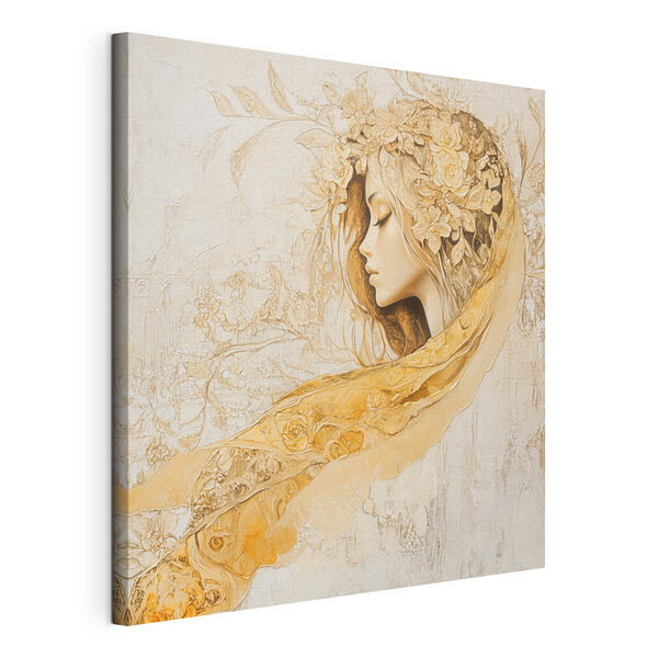 Quadri Dipinto raffigurante una donna con dei fiori tra i capelli (COD: s42616) Quadri Quadri Dipinto raffigurante una donna con dei fiori tra i capelli (COD: s42616)