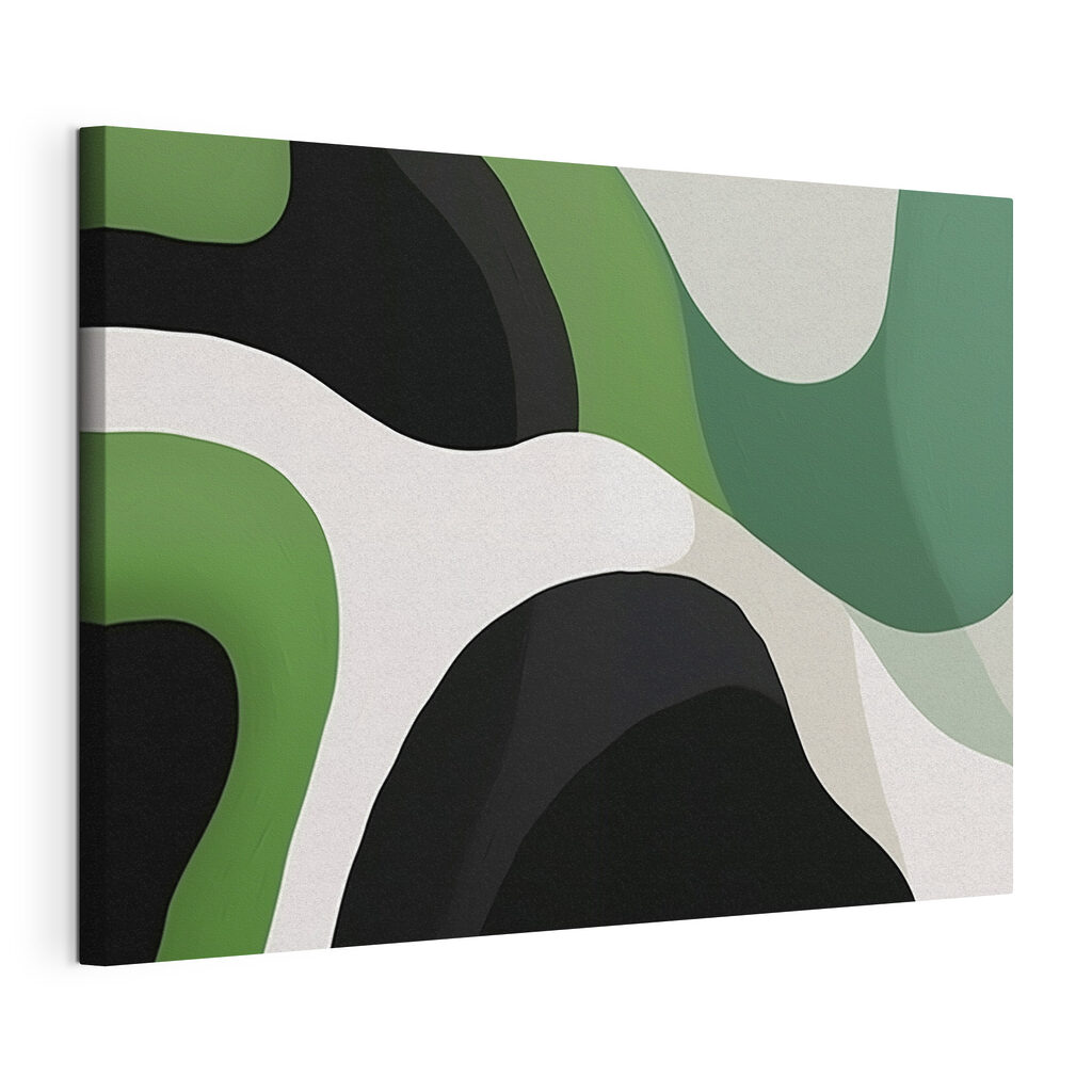 Green and white background