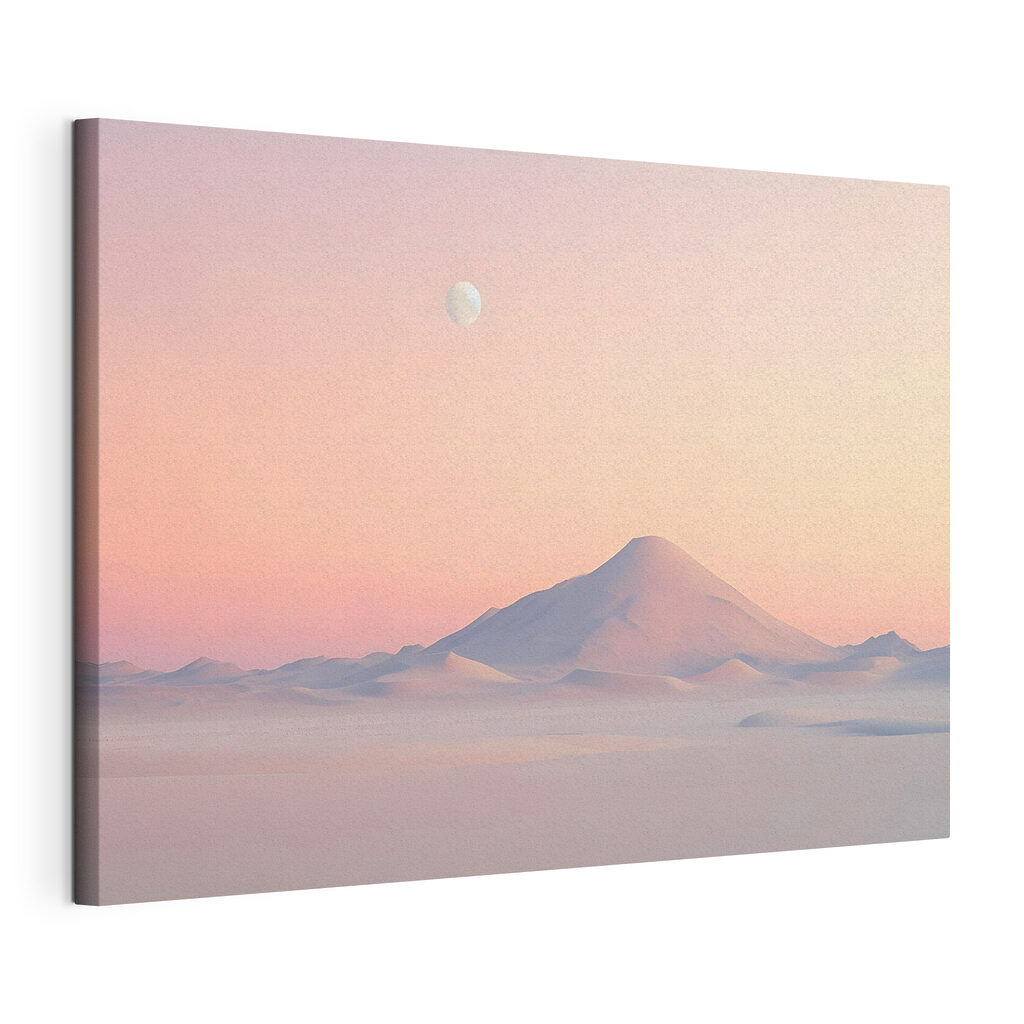 Snow covered mountain in a desert
