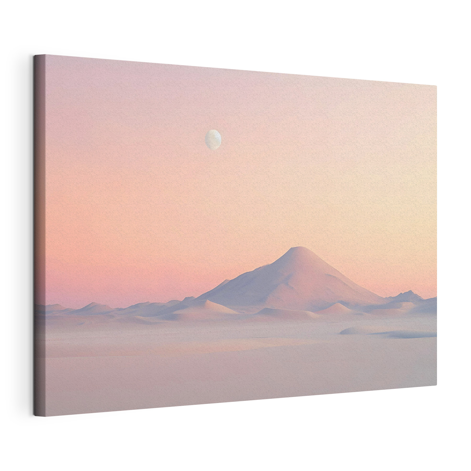 Snow covered mountain in a desert