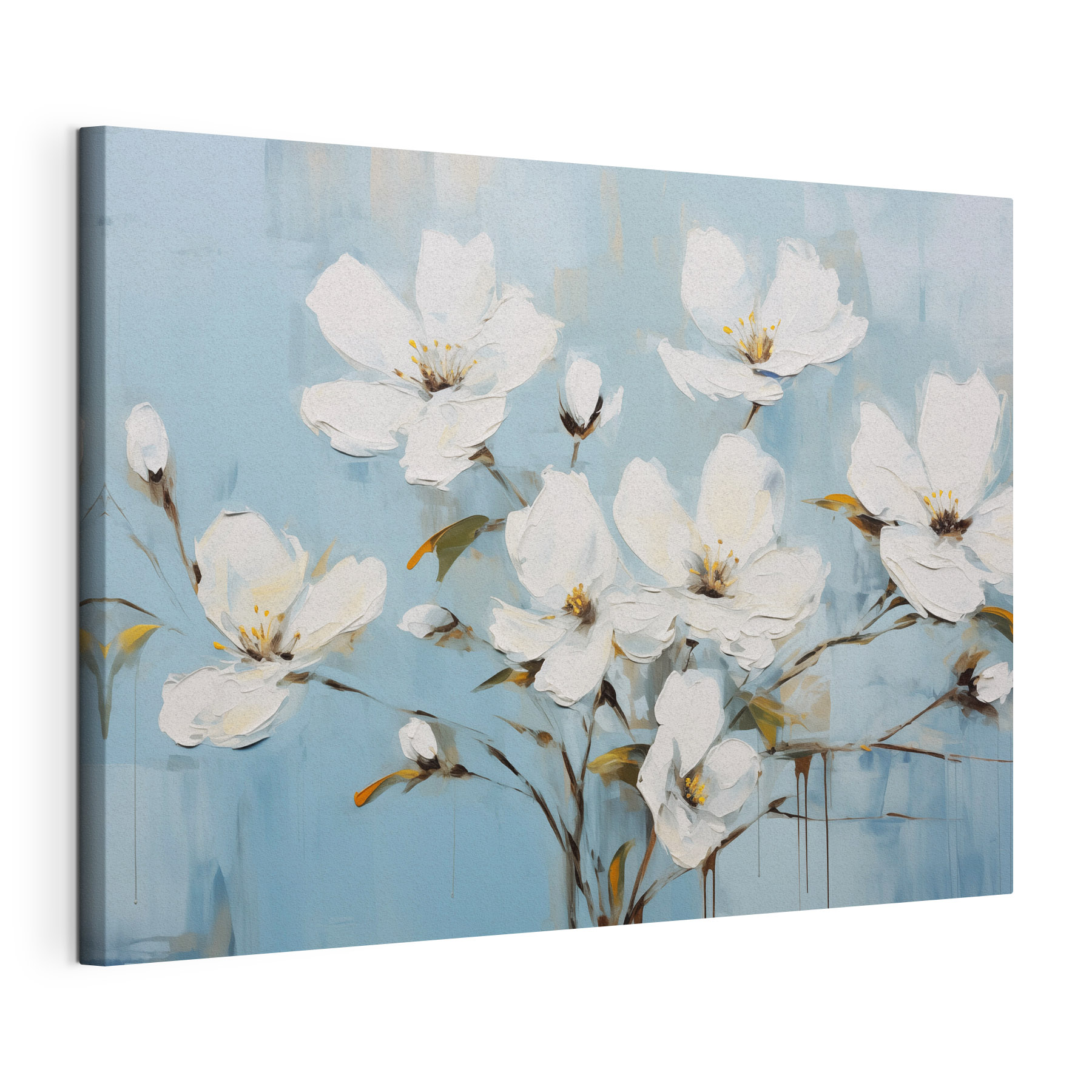 Painting of white flowers Painting of white flowers