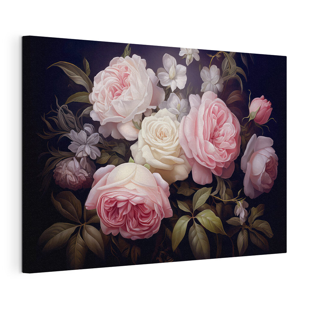 Group of pink and white roses Group of pink and white roses