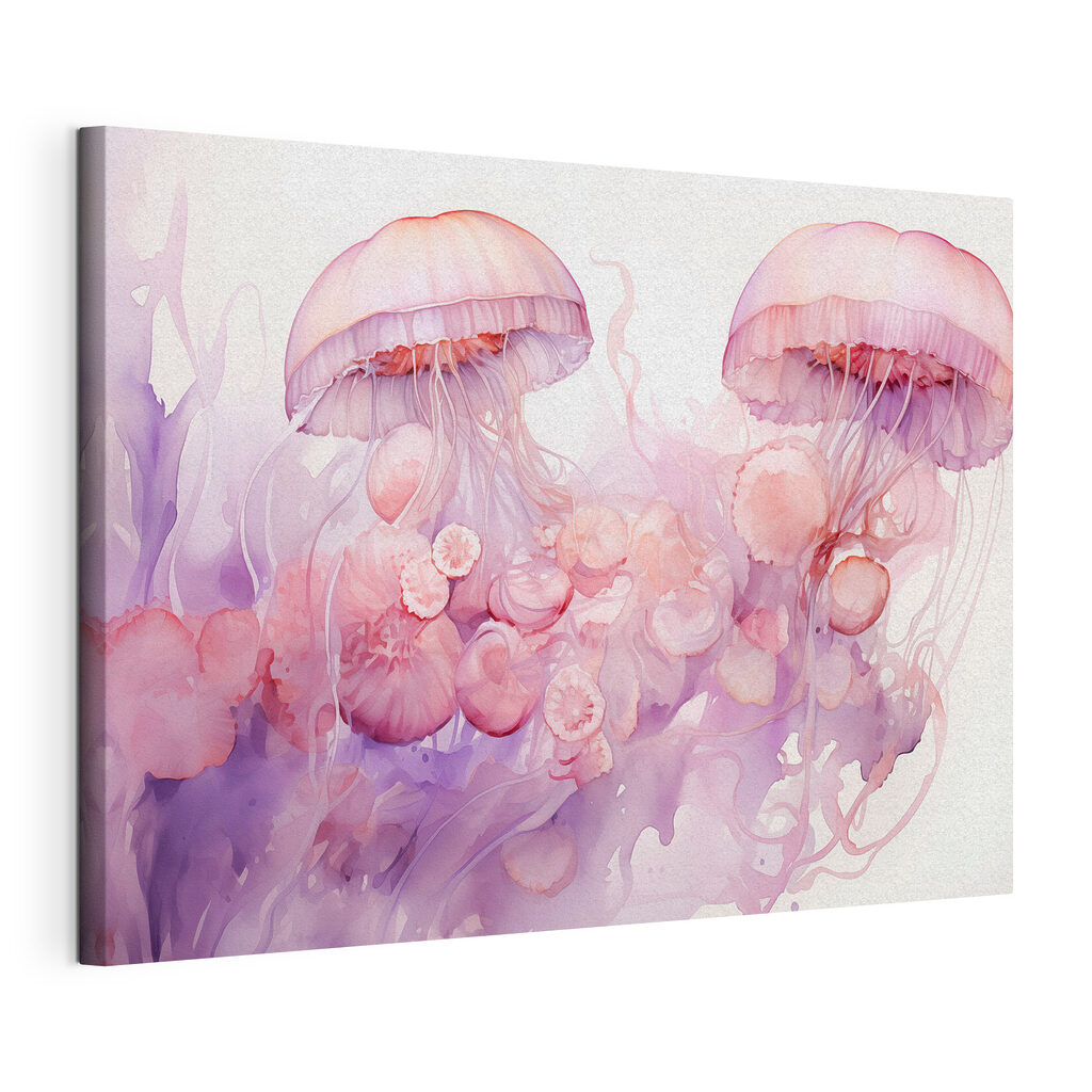 Group of jellyfishes in water