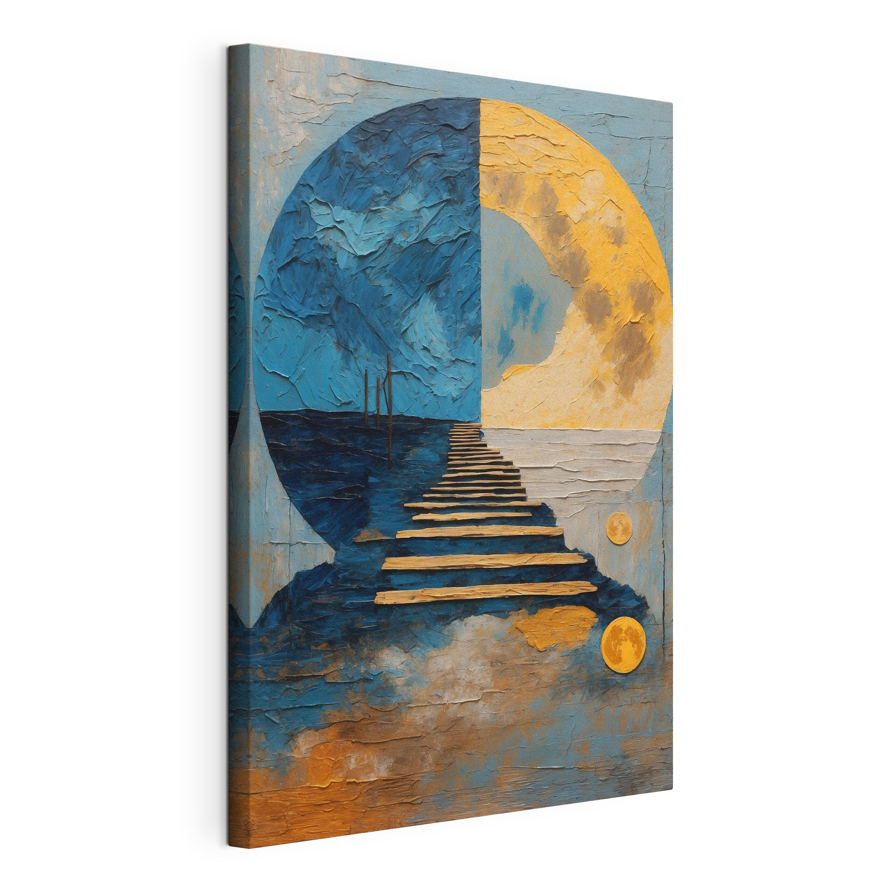 Painting of a stairway to the moon Painting of a stairway to the moon