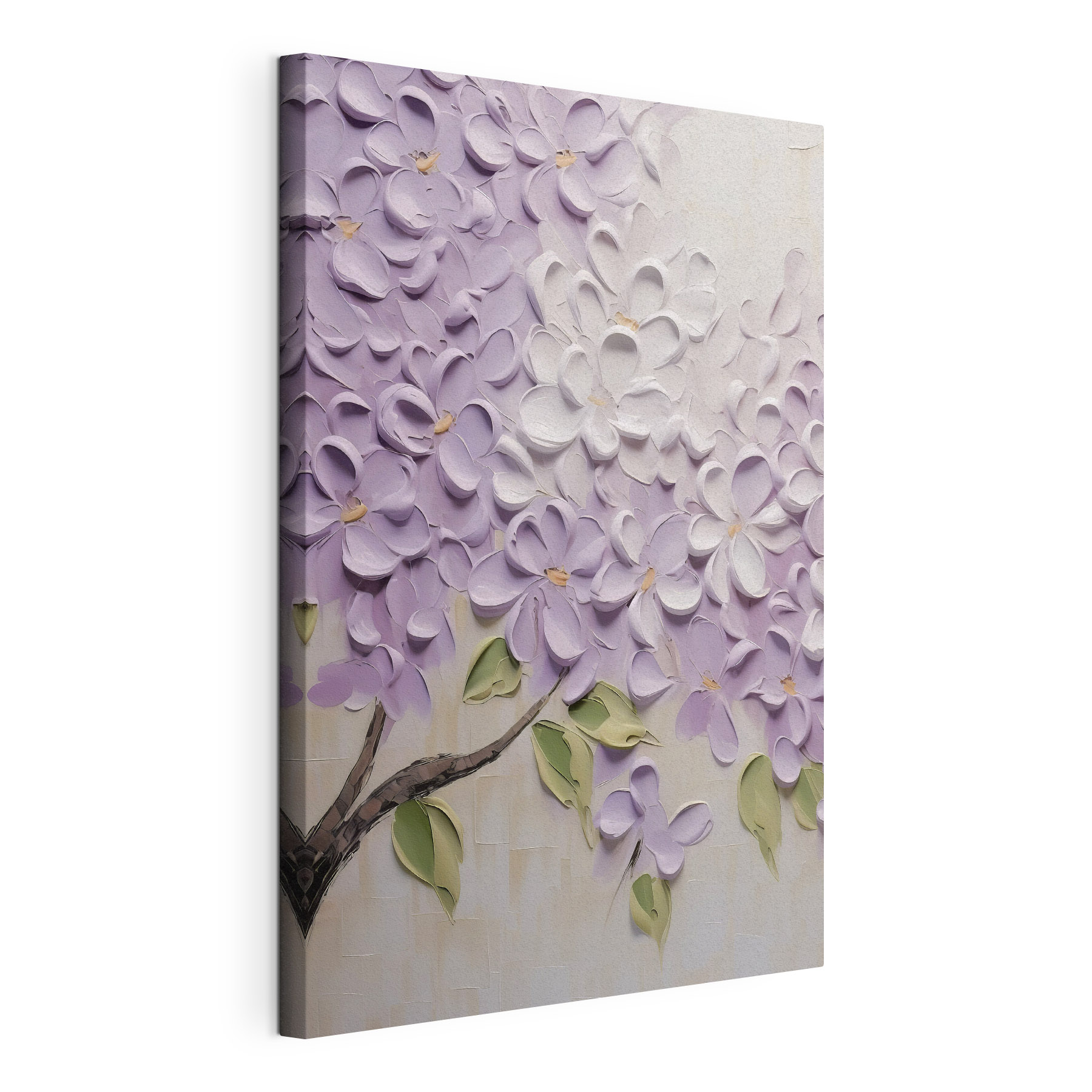 Painting of flowers on a white surface Painting of flowers on a white surface