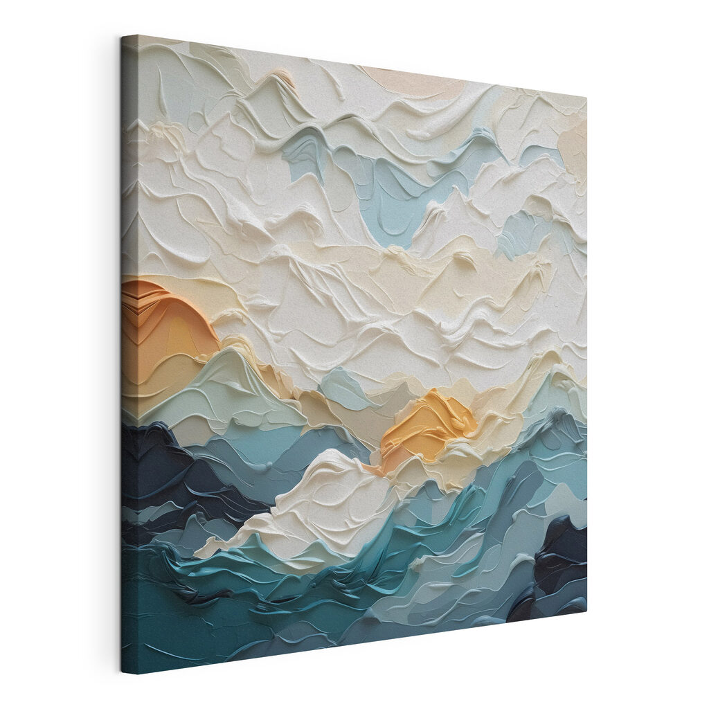 Painting of mountains and clouds Painting of mountains and clouds