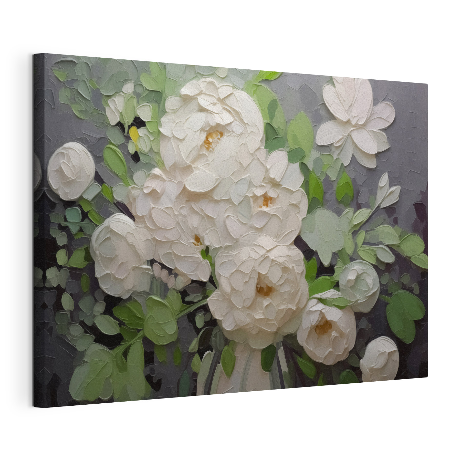 Painting of white flowers Painting of white flowers