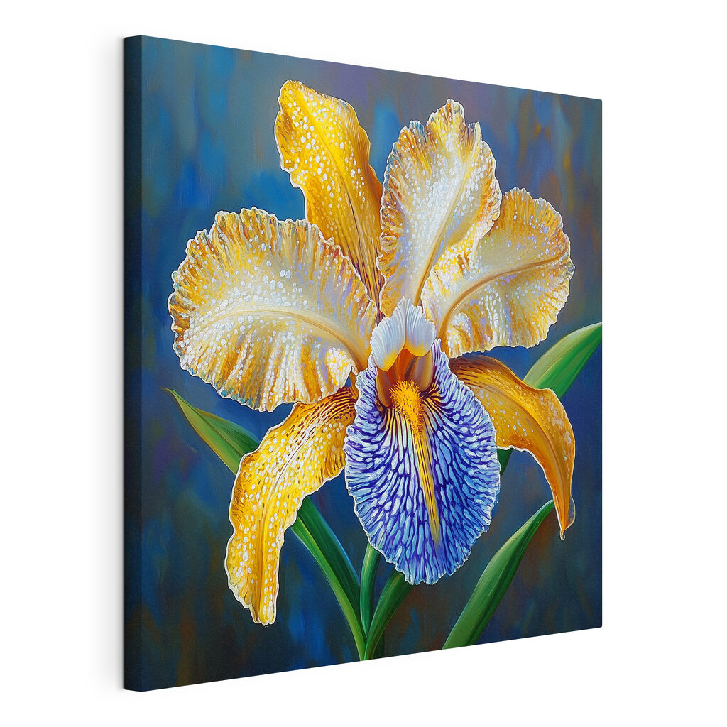 Yellow and blue flower