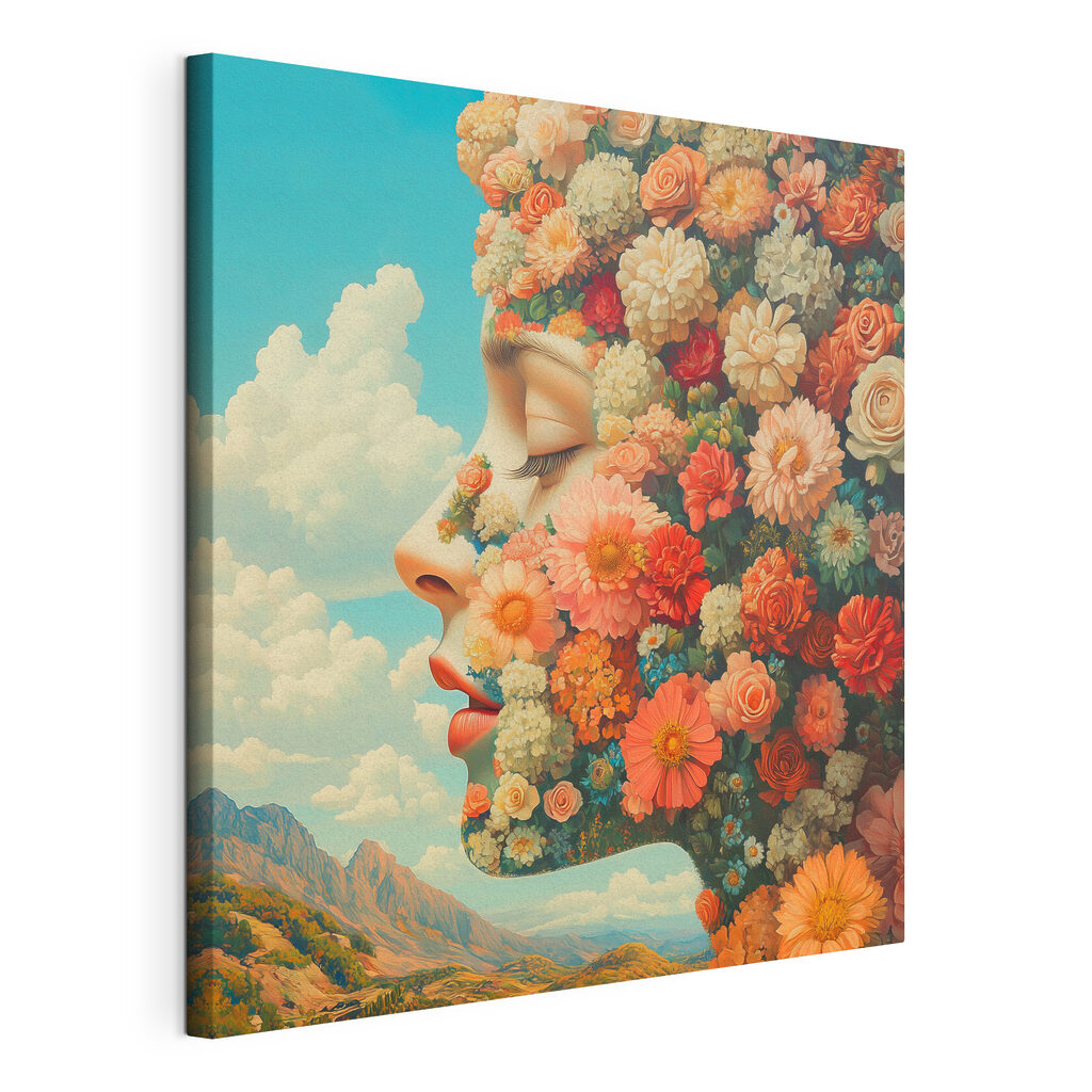 Woman with flowers in her hair
