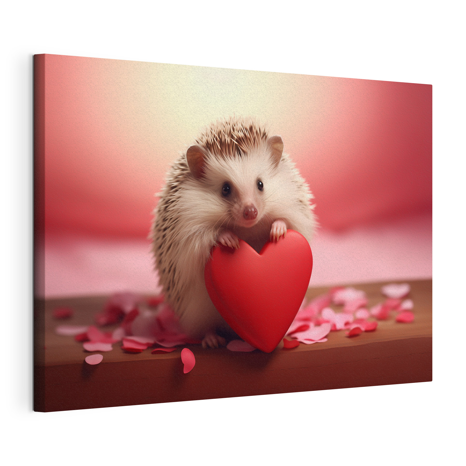 Hedgehog holding a heart