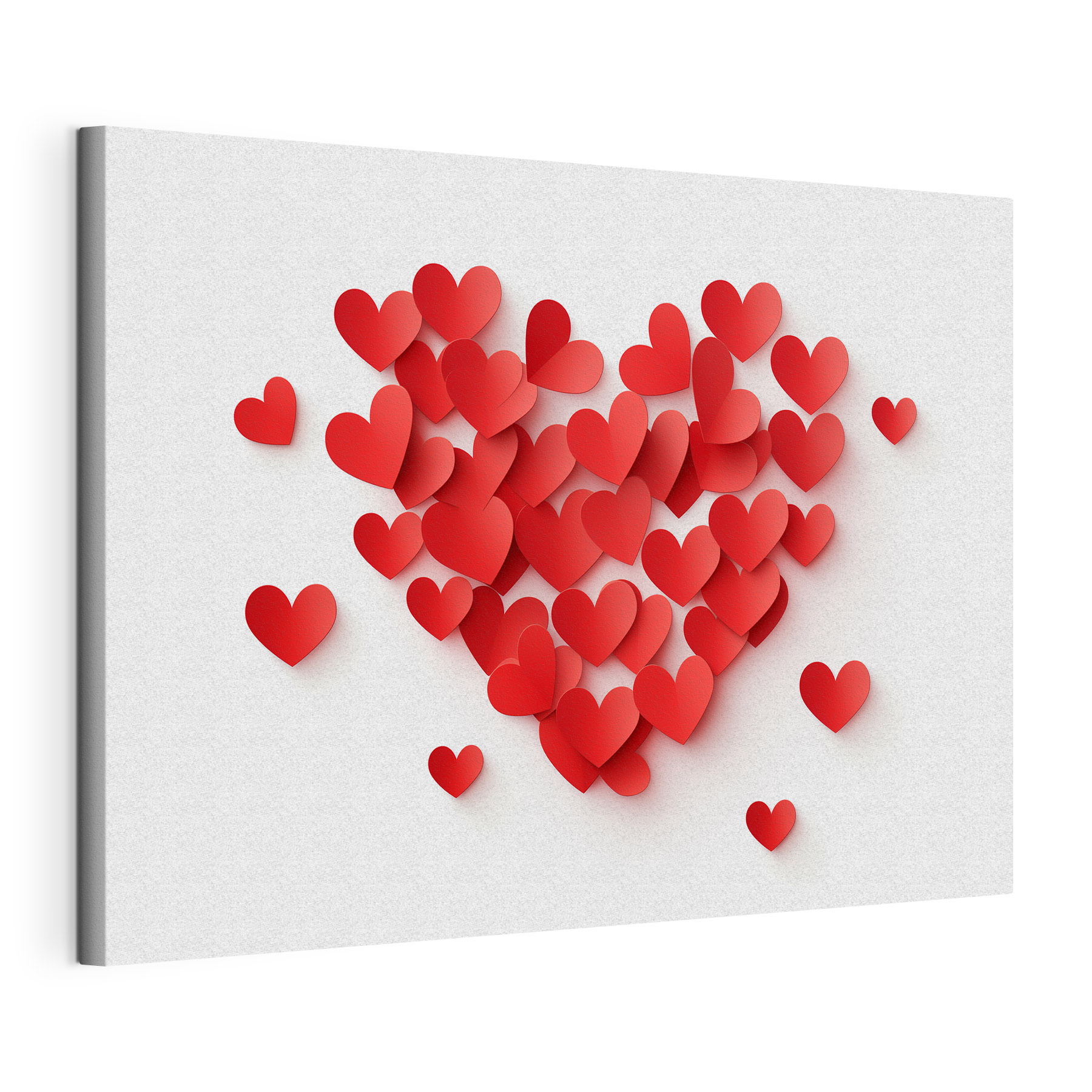 Heart shaped red paper hearts