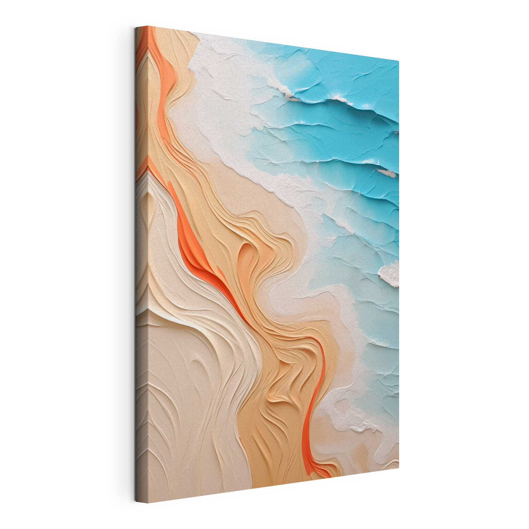 Colorful waves meet sandy shorelines Colorful waves meet sandy shorelines