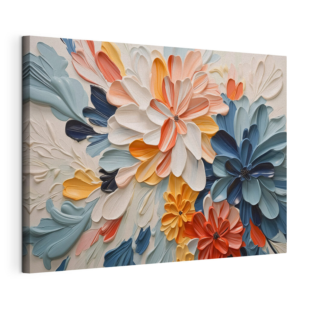 Vibrant floral artwork in bold colors Vibrant floral artwork in bold colors