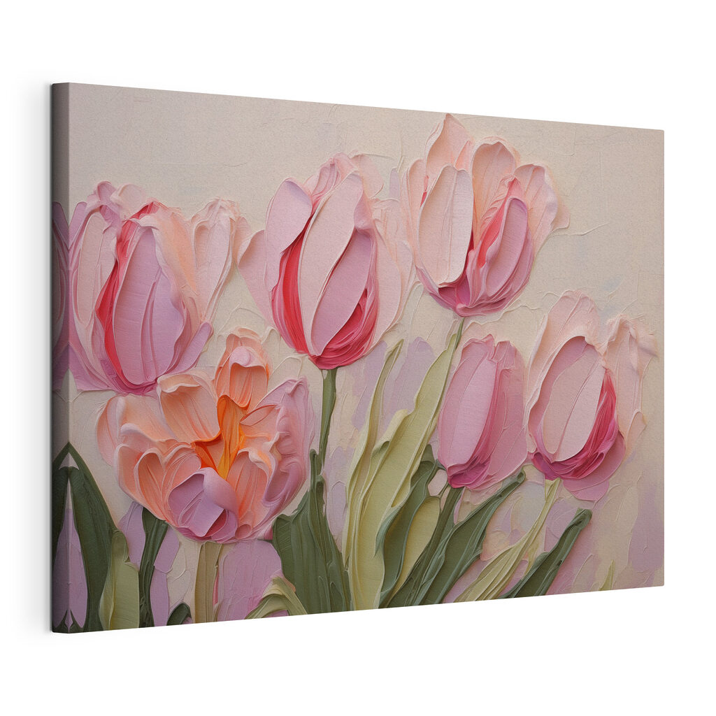 Painting of pink flowers Painting of pink flowers