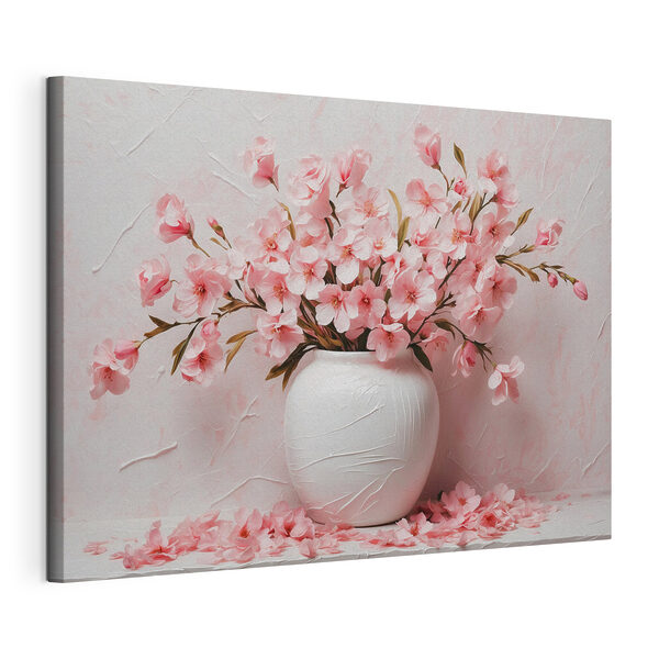 Quadri Quadri Vaso con fiori rosa (COD: s42915)