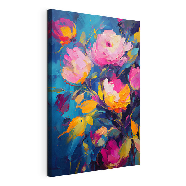 Quadri Dipinto di fiori su sfondo blu (COD: s42941) Quadri Quadri Dipinto di fiori su sfondo blu (COD: s42941)