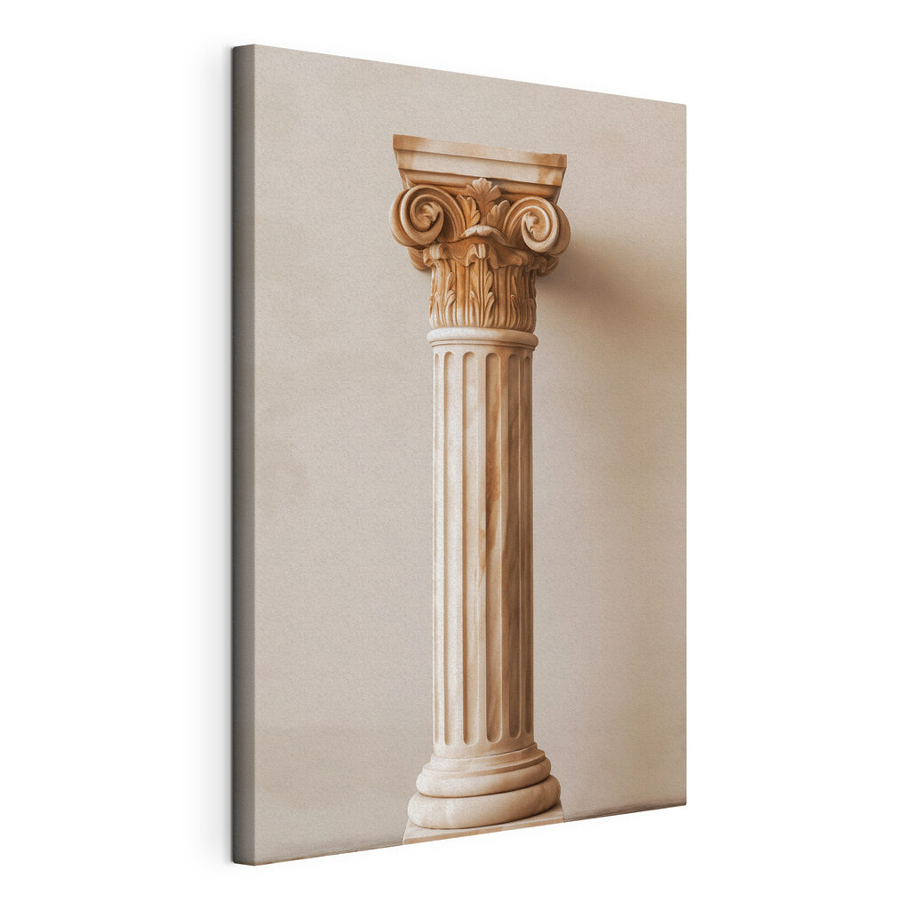 Pillar with a decorative column Pillar with a decorative column