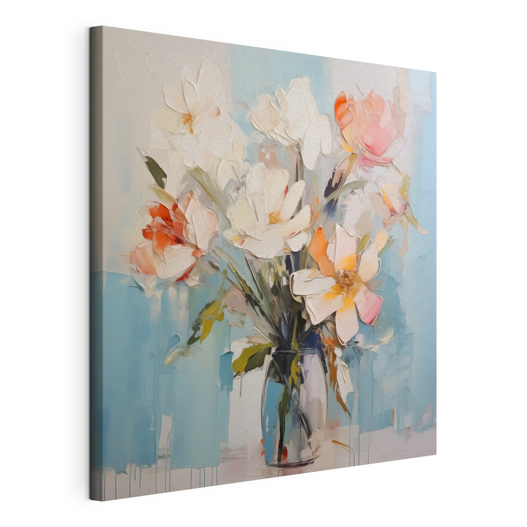 Painting of flowers in a vase Painting of flowers in a vase