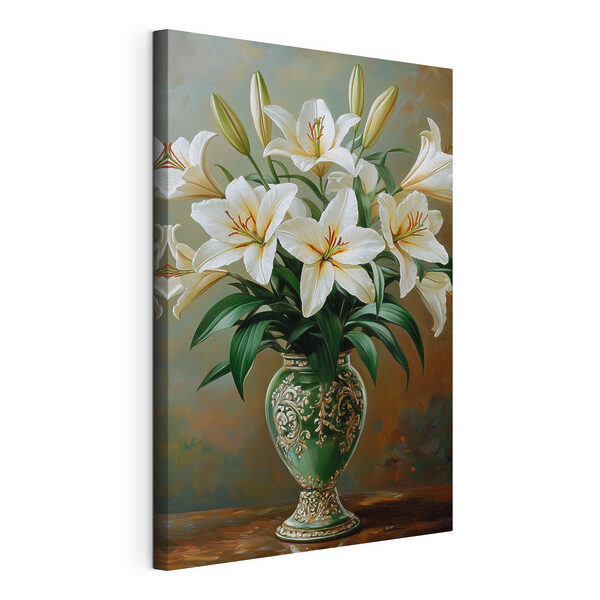 Quadri Dipinto raffigurante un vaso di fiori bianchi (COD: s42975) Quadri Quadri Dipinto raffigurante un vaso di fiori bianchi (COD: s42975)