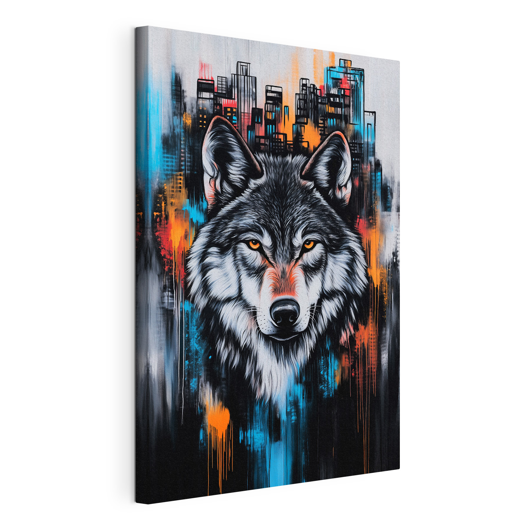 Painting of a wolf
