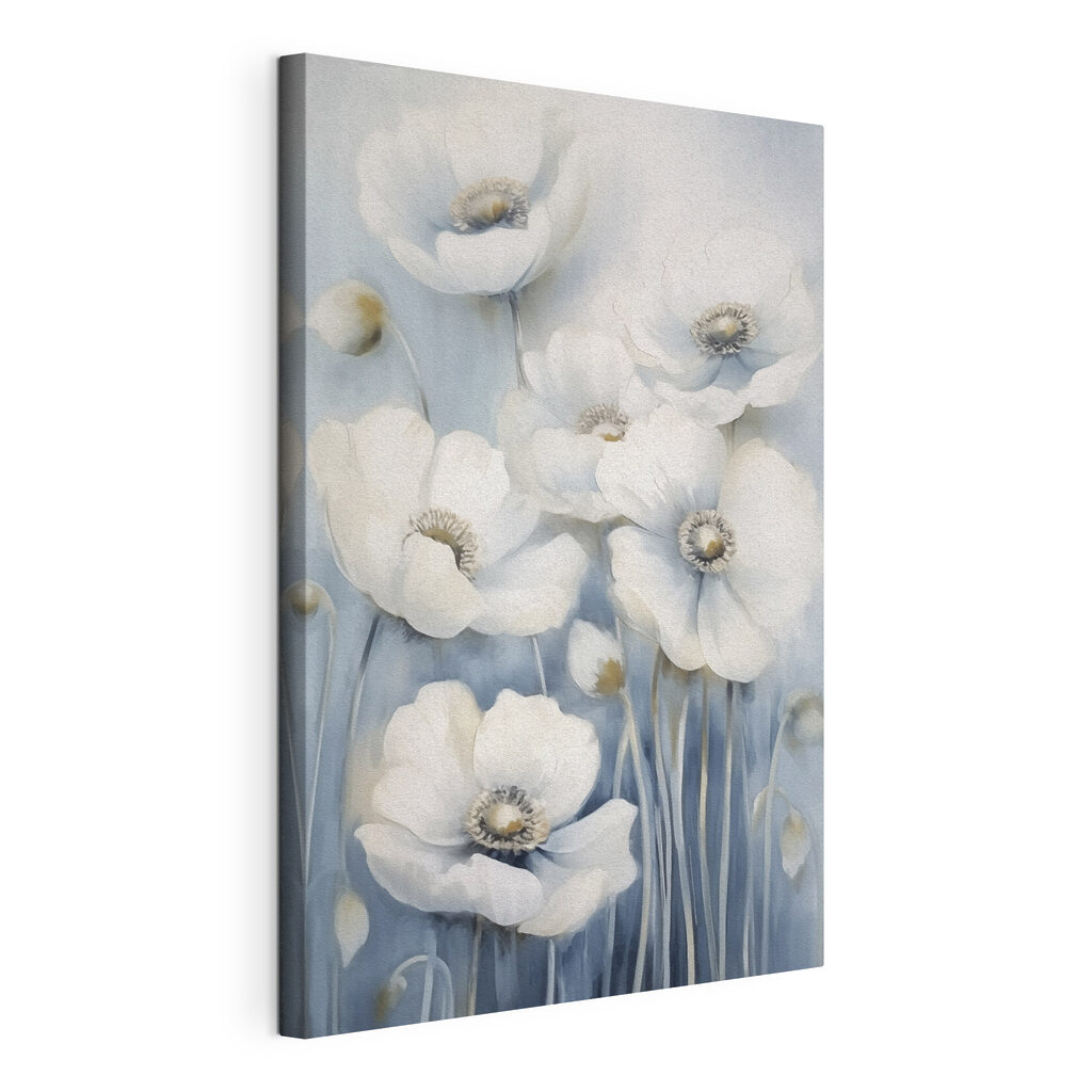 Painting of white flowers Painting of white flowers