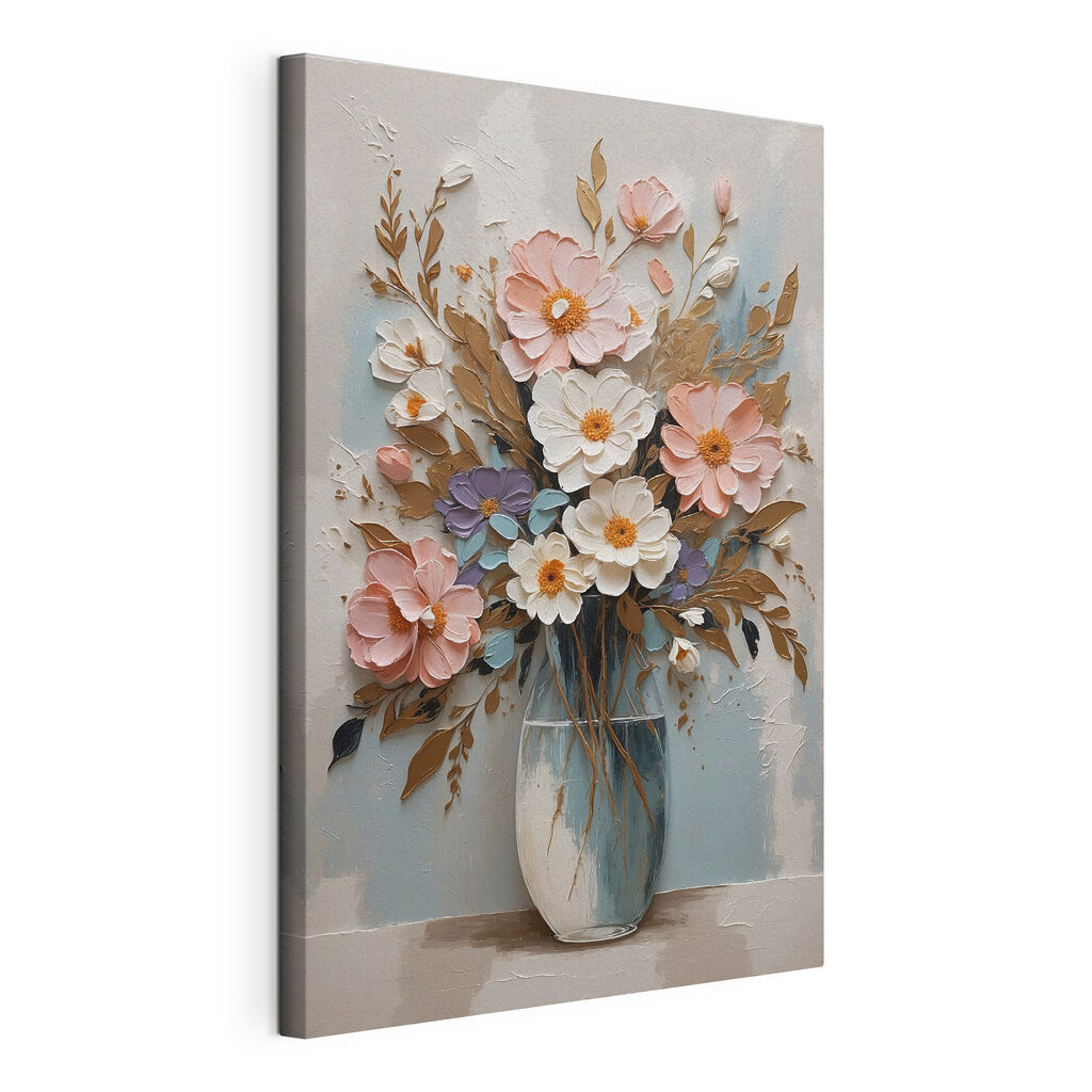 Painting of flowers in a vase