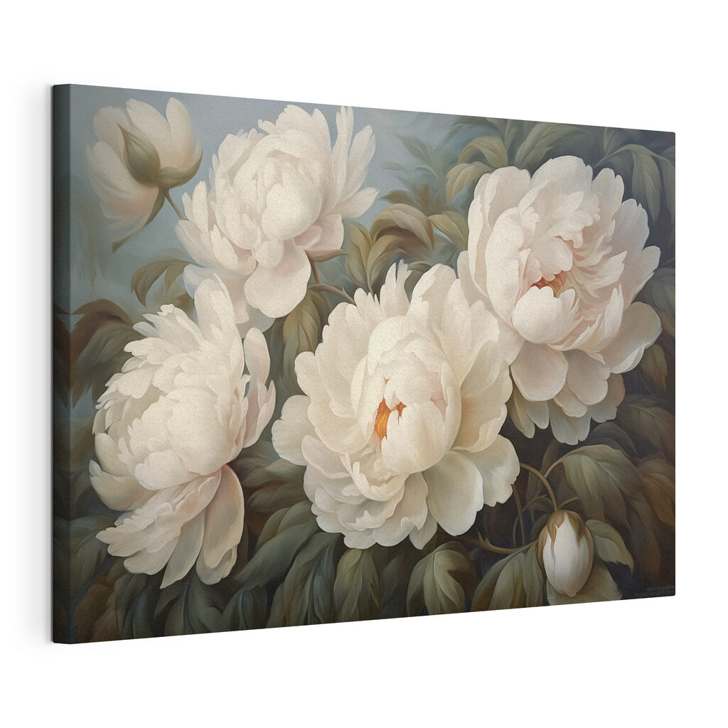 Painting of white flowers Painting of white flowers