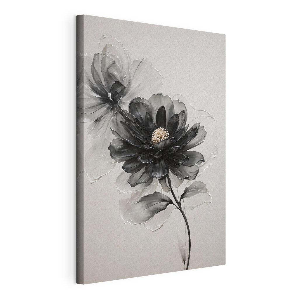 Black and white flower