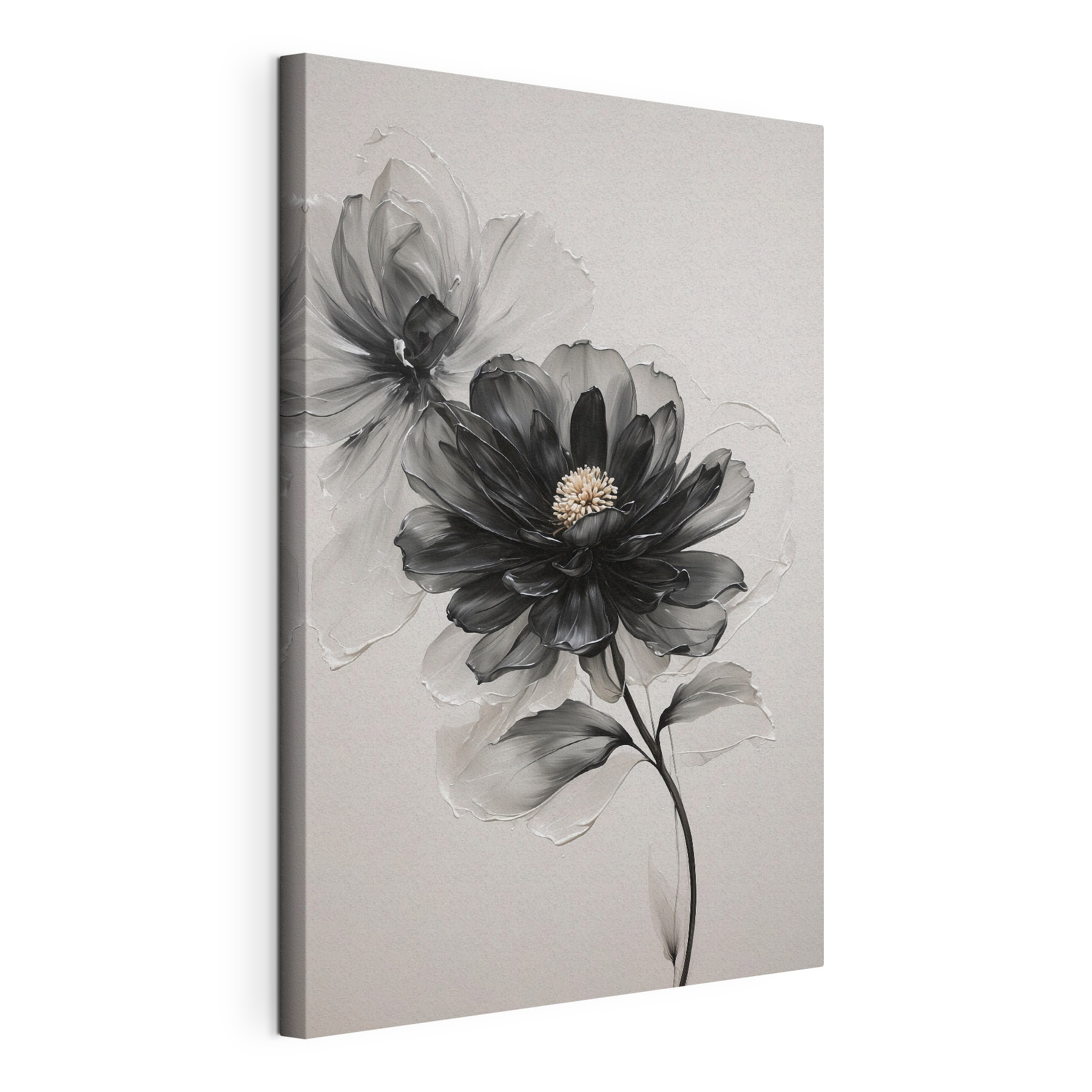 Black and white flower