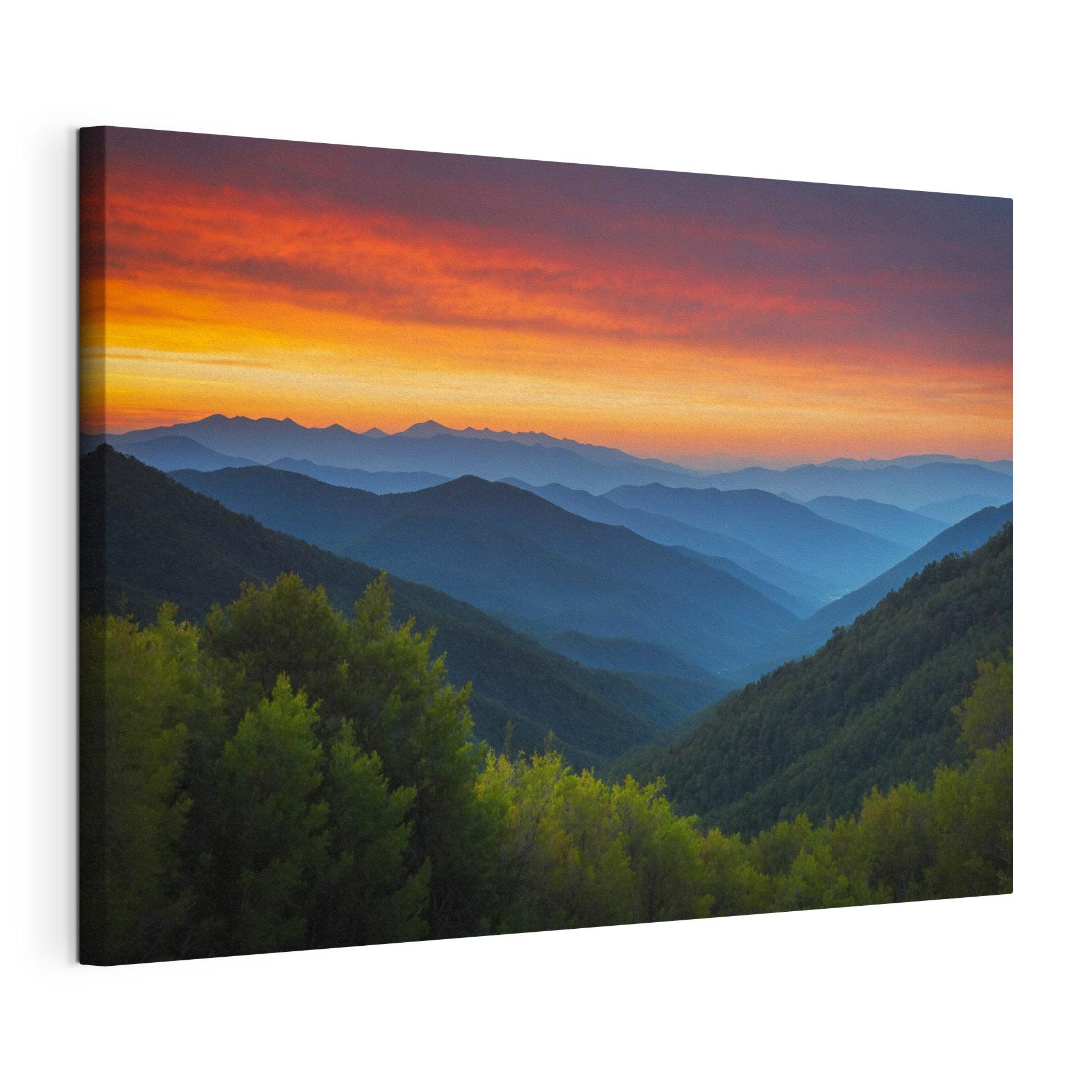 Landscape of mountains and trees Landscape of mountains and trees