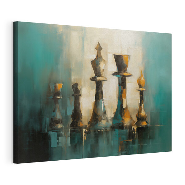 Quadri Dipinto raffigurante pezzi degli scacchi (COD: s43137) Quadri Quadri Dipinto raffigurante pezzi degli scacchi (COD: s43137)