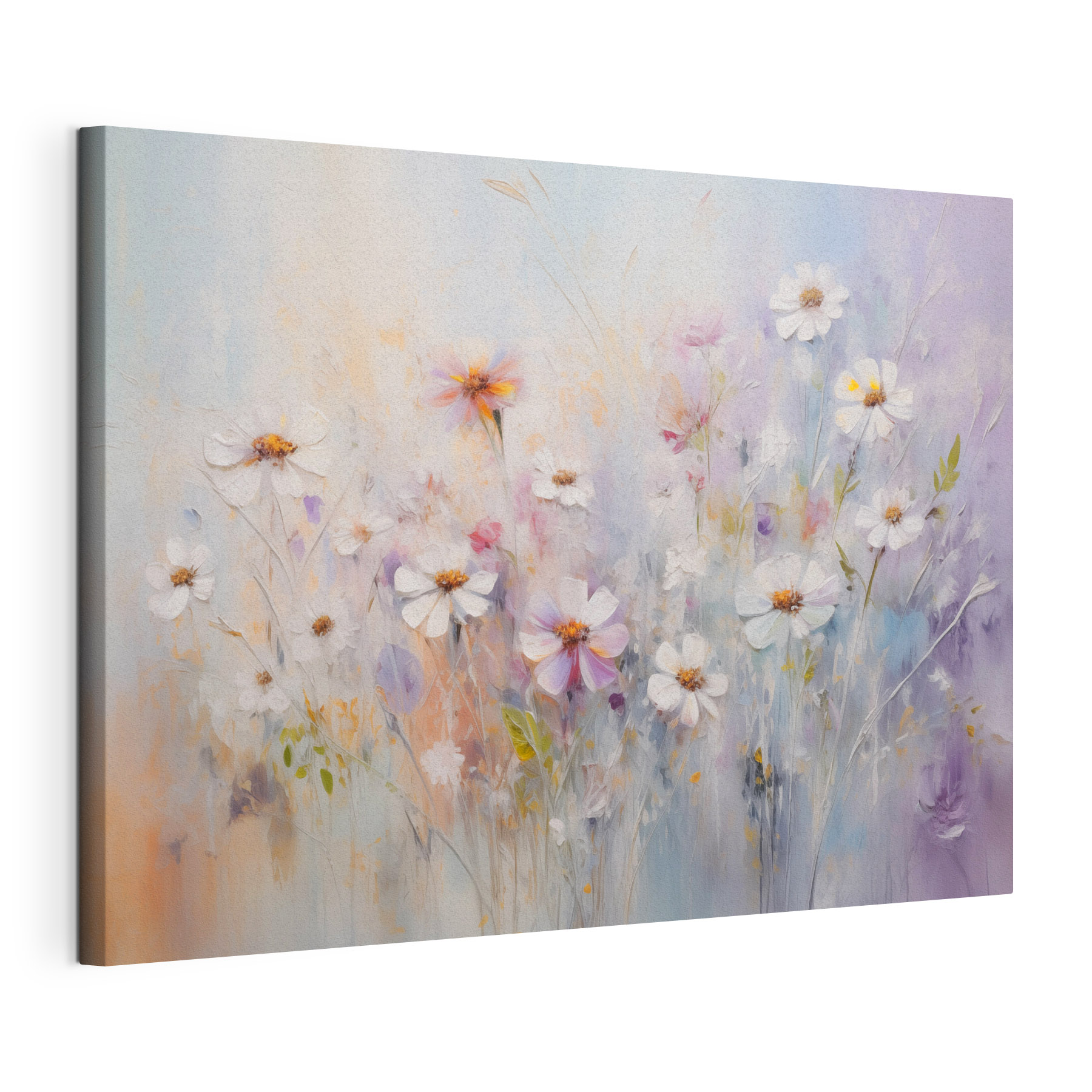 Painting of flowers in a field