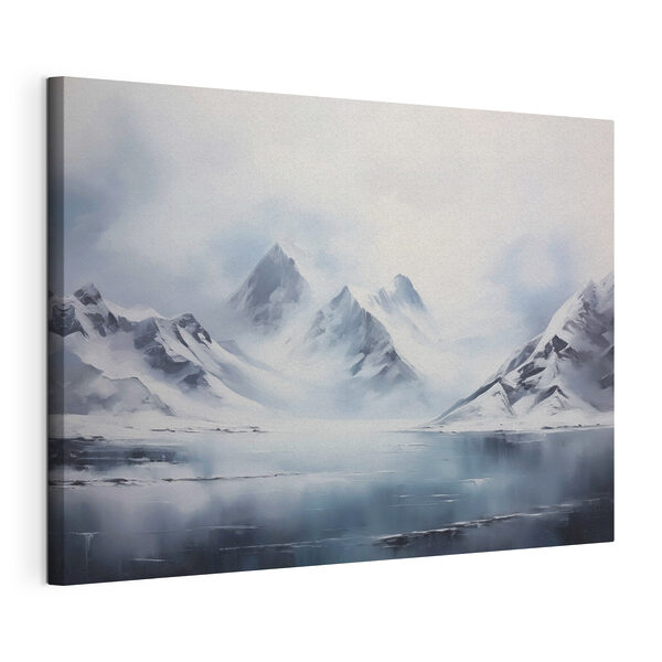 Quadri Una catena montuosa innevata e uno specchio d'acqua (COD: s43174) Quadri Quadri Una catena montuosa innevata e uno specchio d'acqua (COD: s43174)