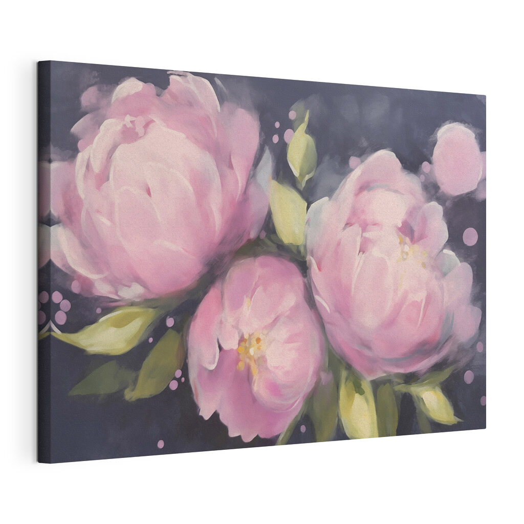Painting of pink flowers