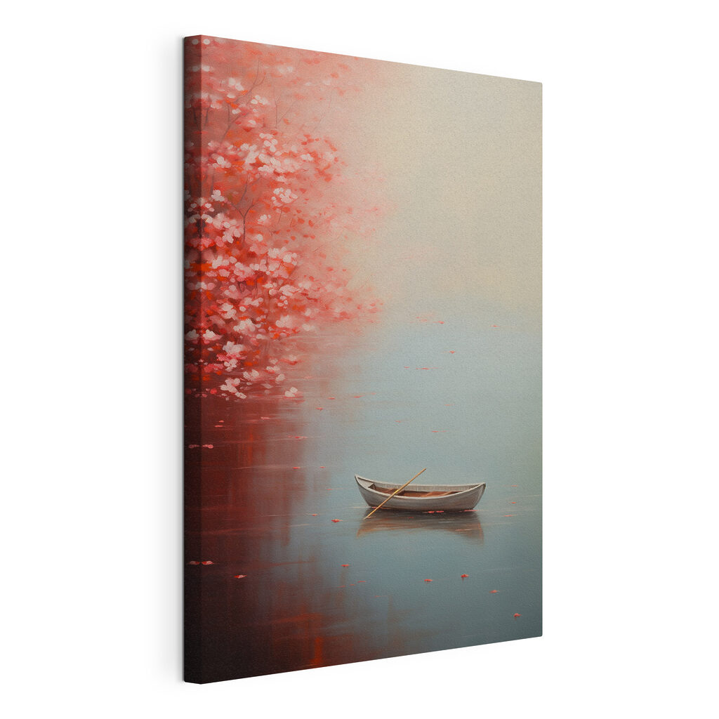 Painting of a boat in water