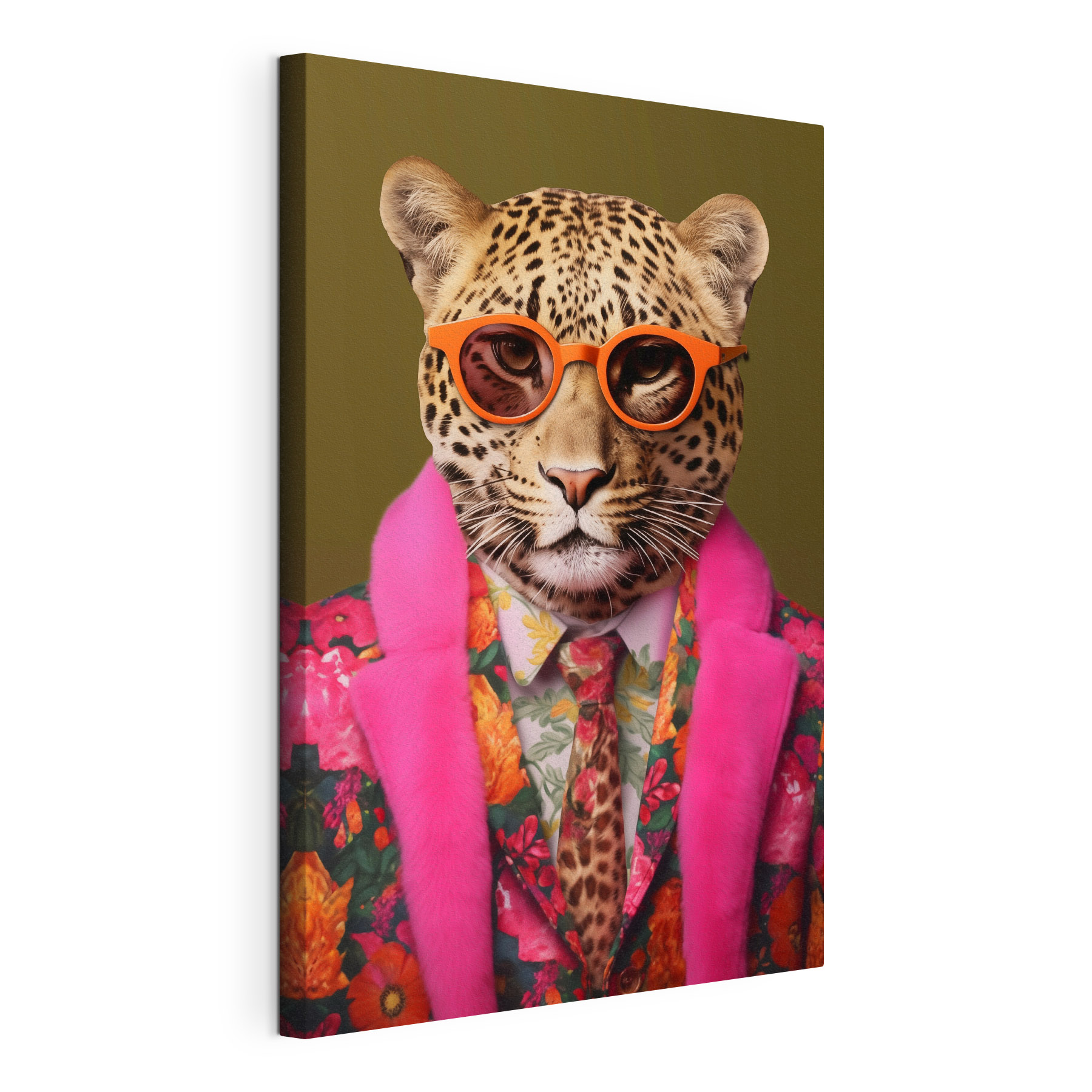 Leopard wearing a suit and sunglasses Leopard wearing a suit and sunglasses