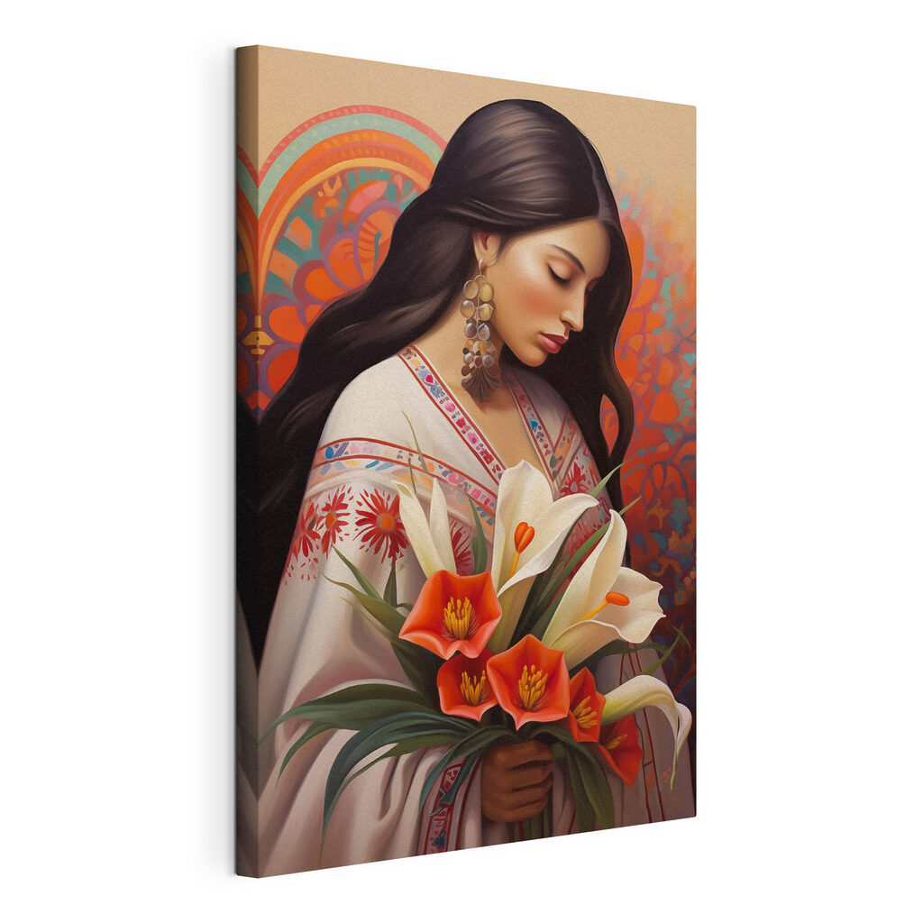 Woman holding flowers Woman holding flowers