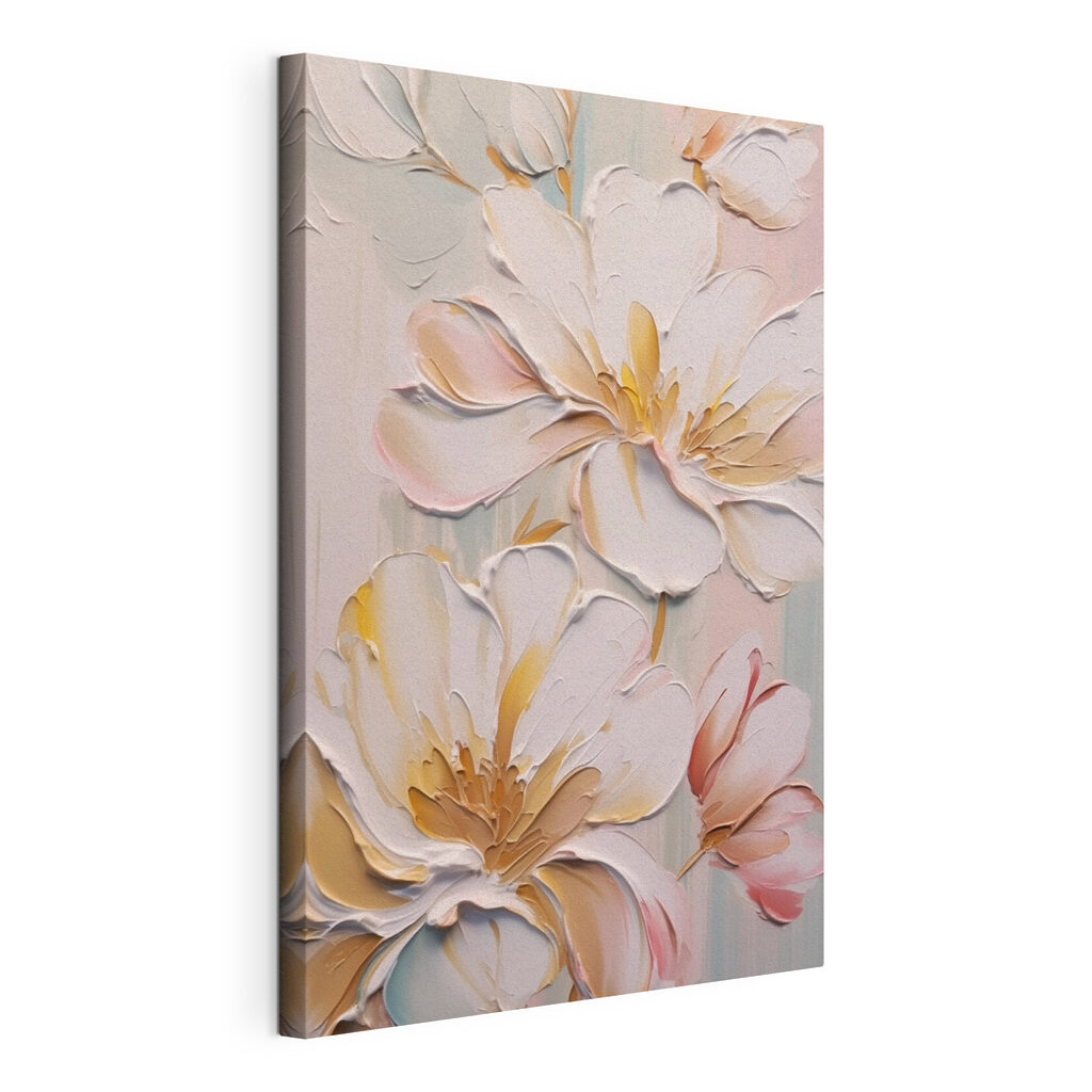 Painting of flowers on a wall Painting of flowers on a wall