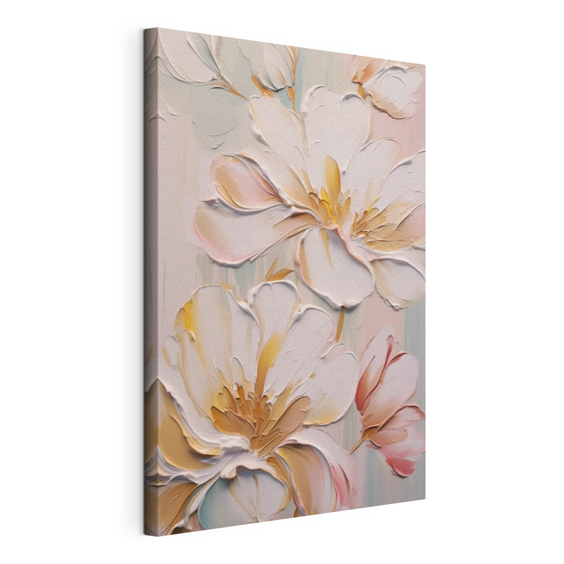 Painting of flowers on a wall Painting of flowers on a wall