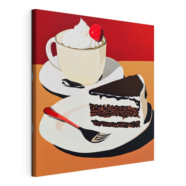 Quadri Una fetta di torta e una tazza di caffè (COD: s43293) Quadri Quadri Una fetta di torta e una tazza di caffè (COD: s43293)
