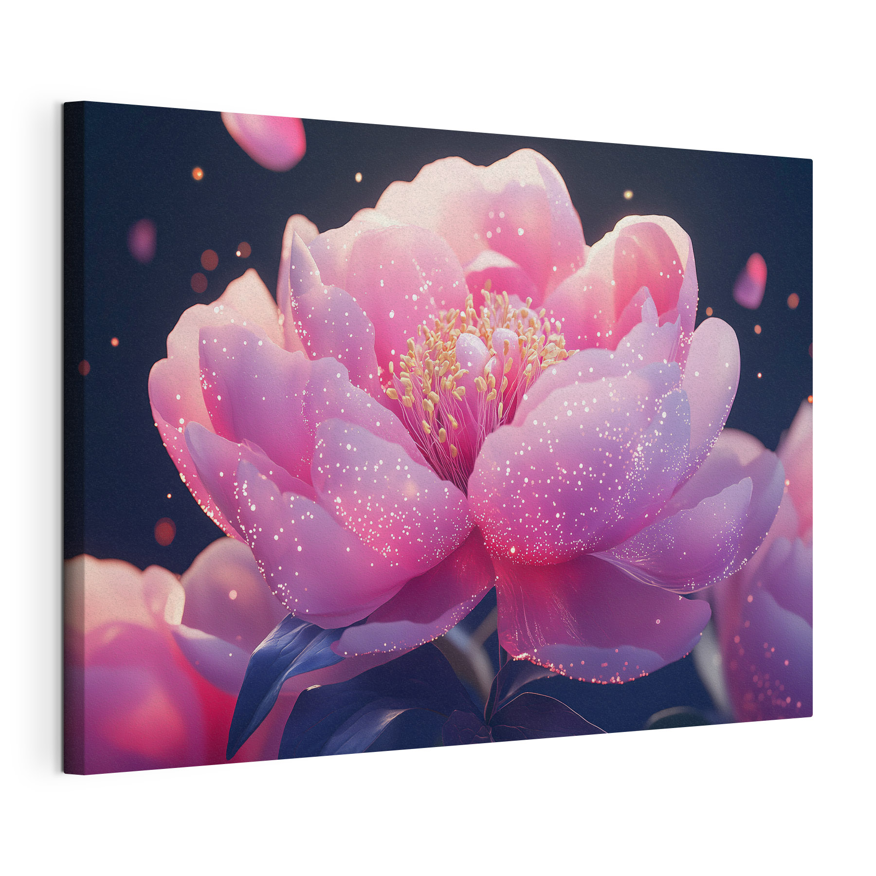 Pink flower with sparkles Pink flower with sparkles