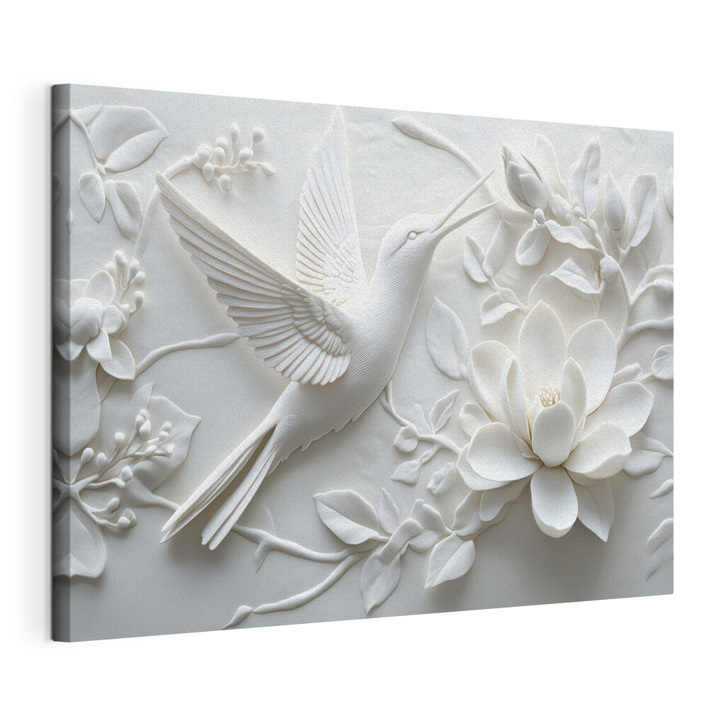White bird and flower White bird and flower