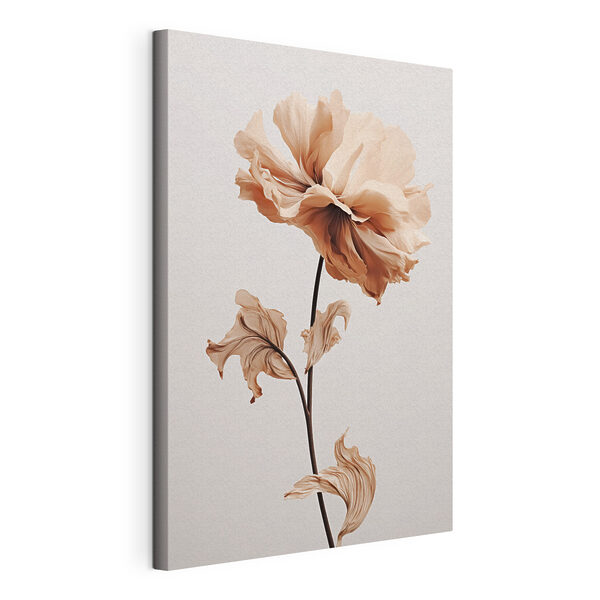 Flower with dried leaves
