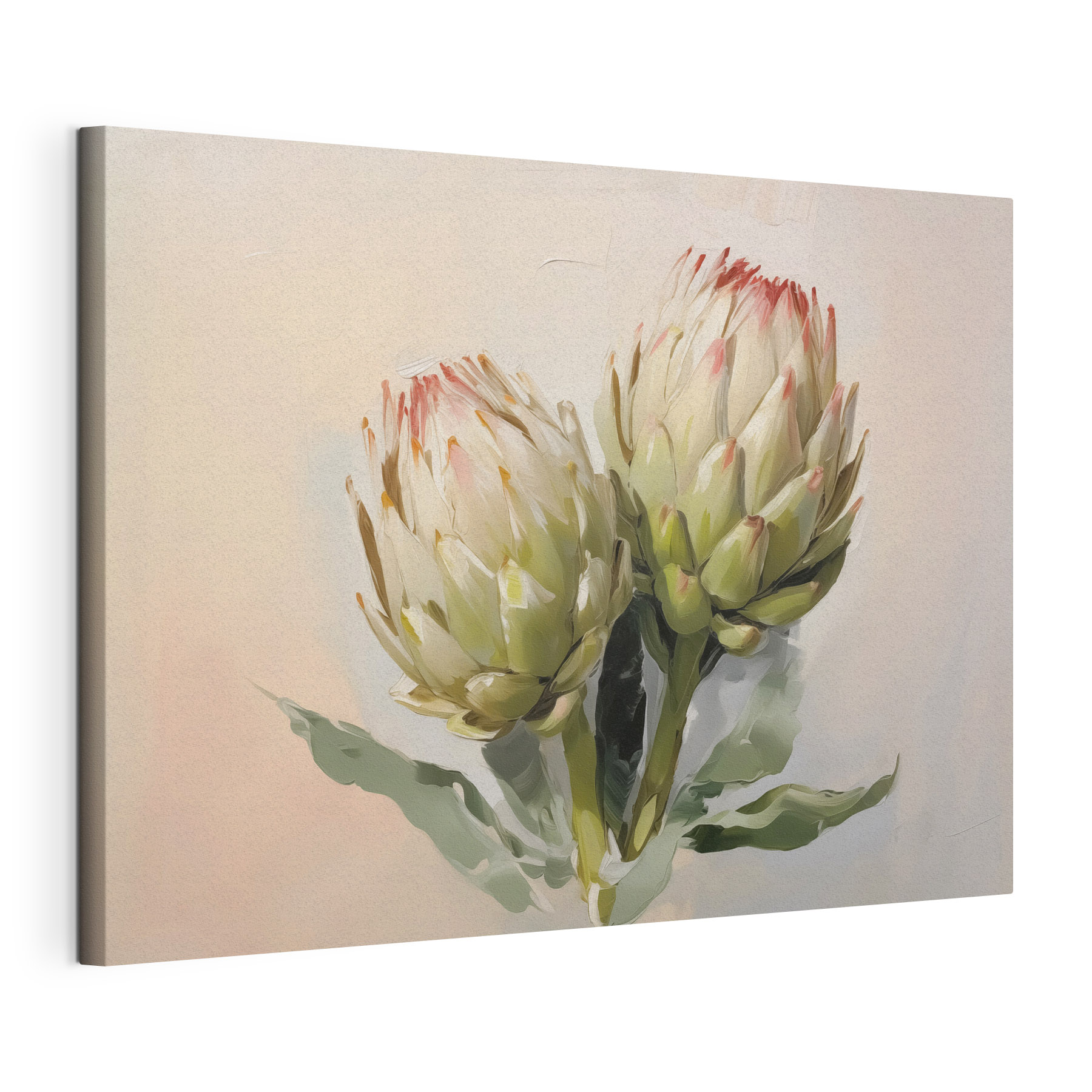 Art artichokes on a white background Art artichokes on a white background
