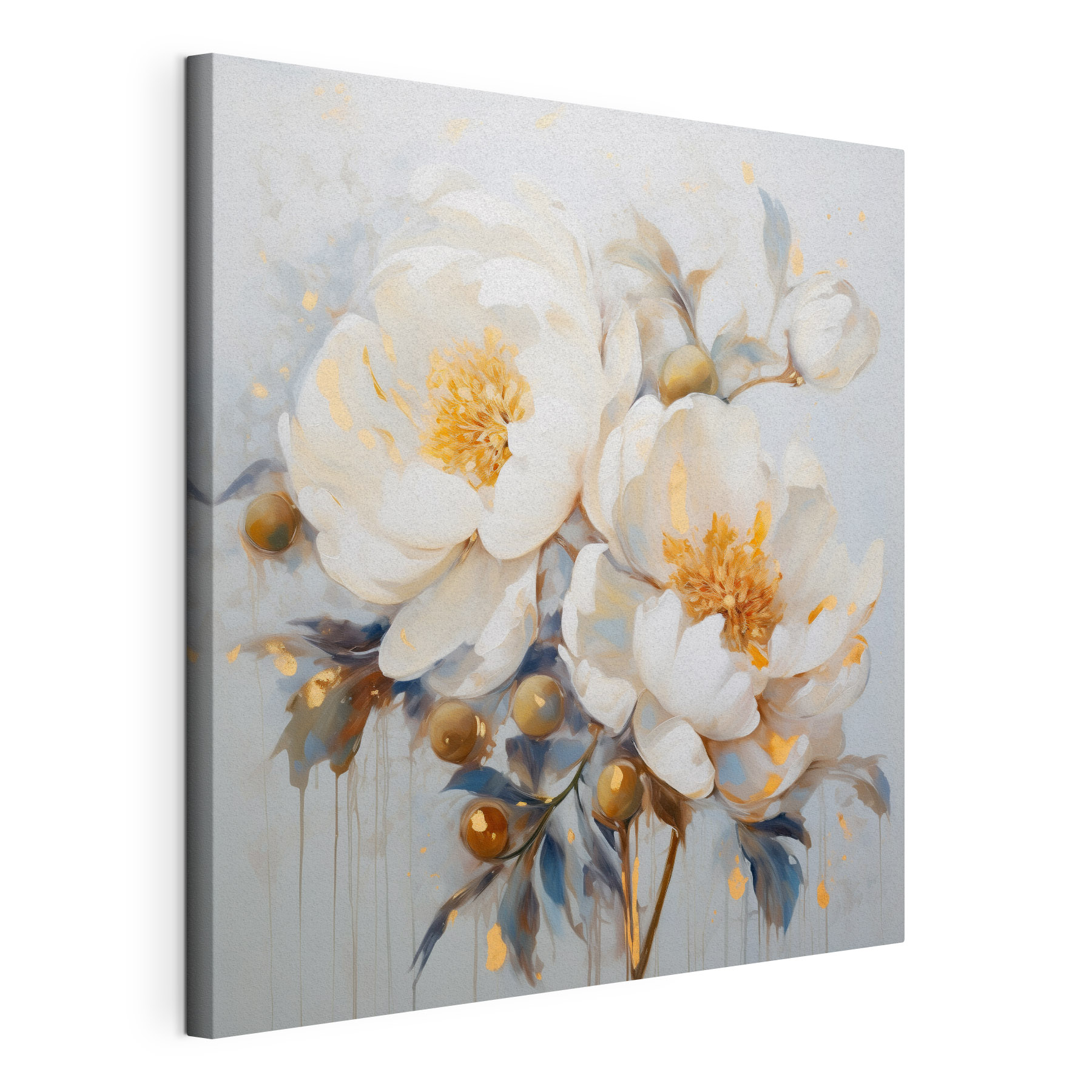 Painting of white flowers Painting of white flowers