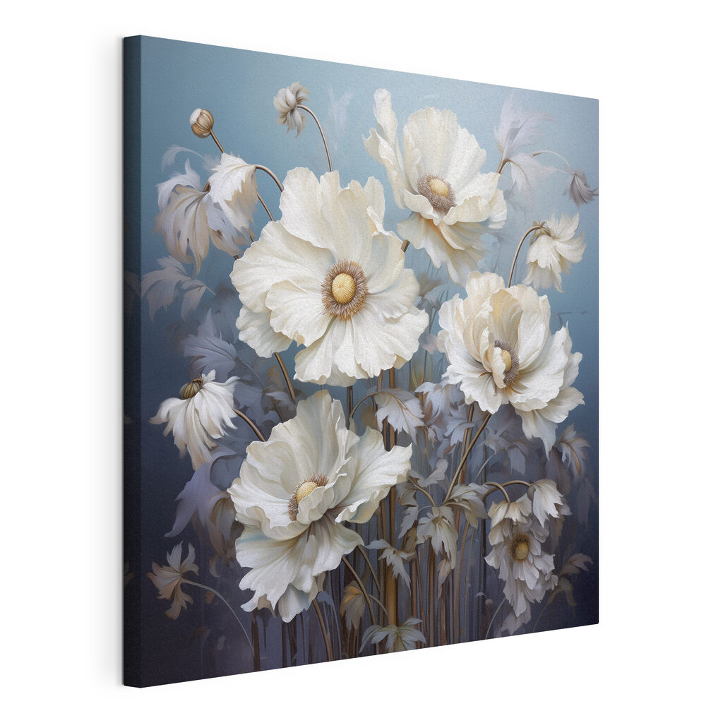 Painting of white flowers Painting of white flowers