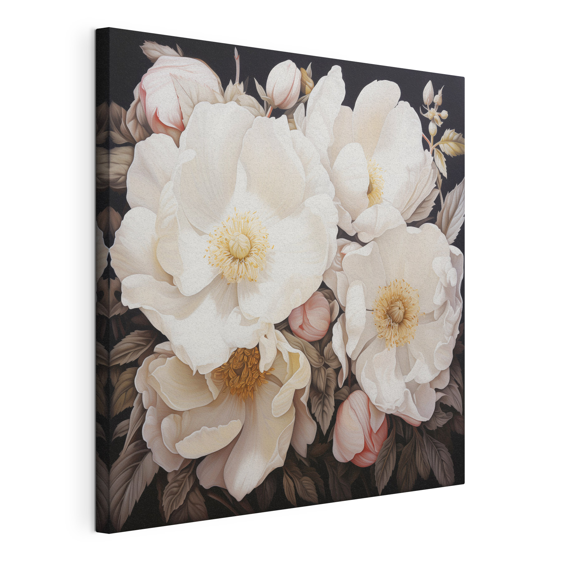 Painting of white flowers Painting of white flowers