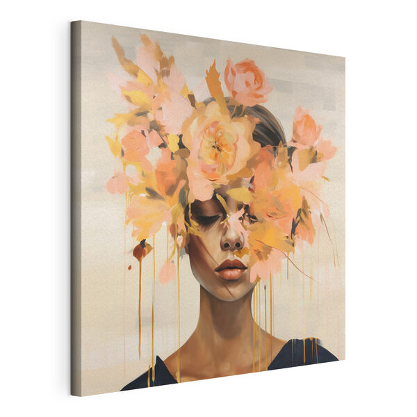 Quadri Dipinto raffigurante una donna con dei fiori tra i capelli (COD: s43382) Quadri Quadri Dipinto raffigurante una donna con dei fiori tra i capelli (COD: s43382)