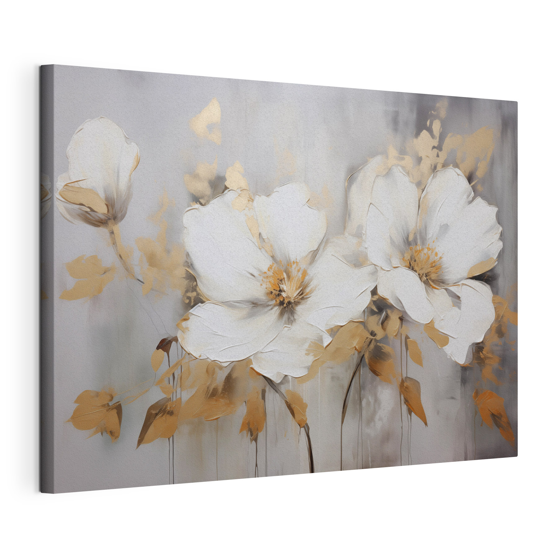 Painting of white flowers Painting of white flowers